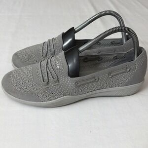 Skechers Womens Newberry St Easily Adored 100174 Gray Casual Shoes Sneakers 7.5